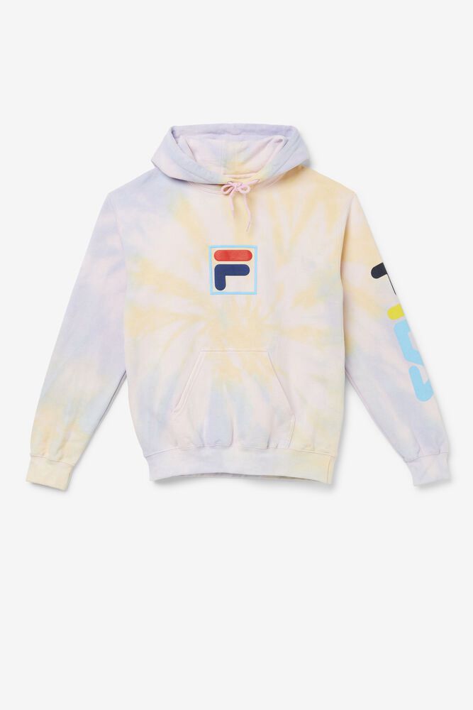 Fila Hoodie Damske Tie Dye Puff Béžové - LOWMK2657